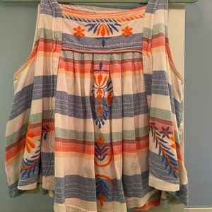 Free People Embroidered tank